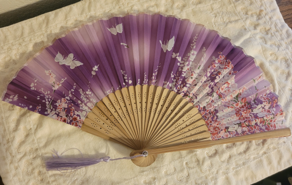 Purple Butterfly Fan